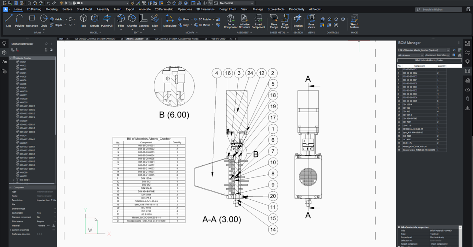 BricsCAD Mechanical – Baugruppen mit Stückliste